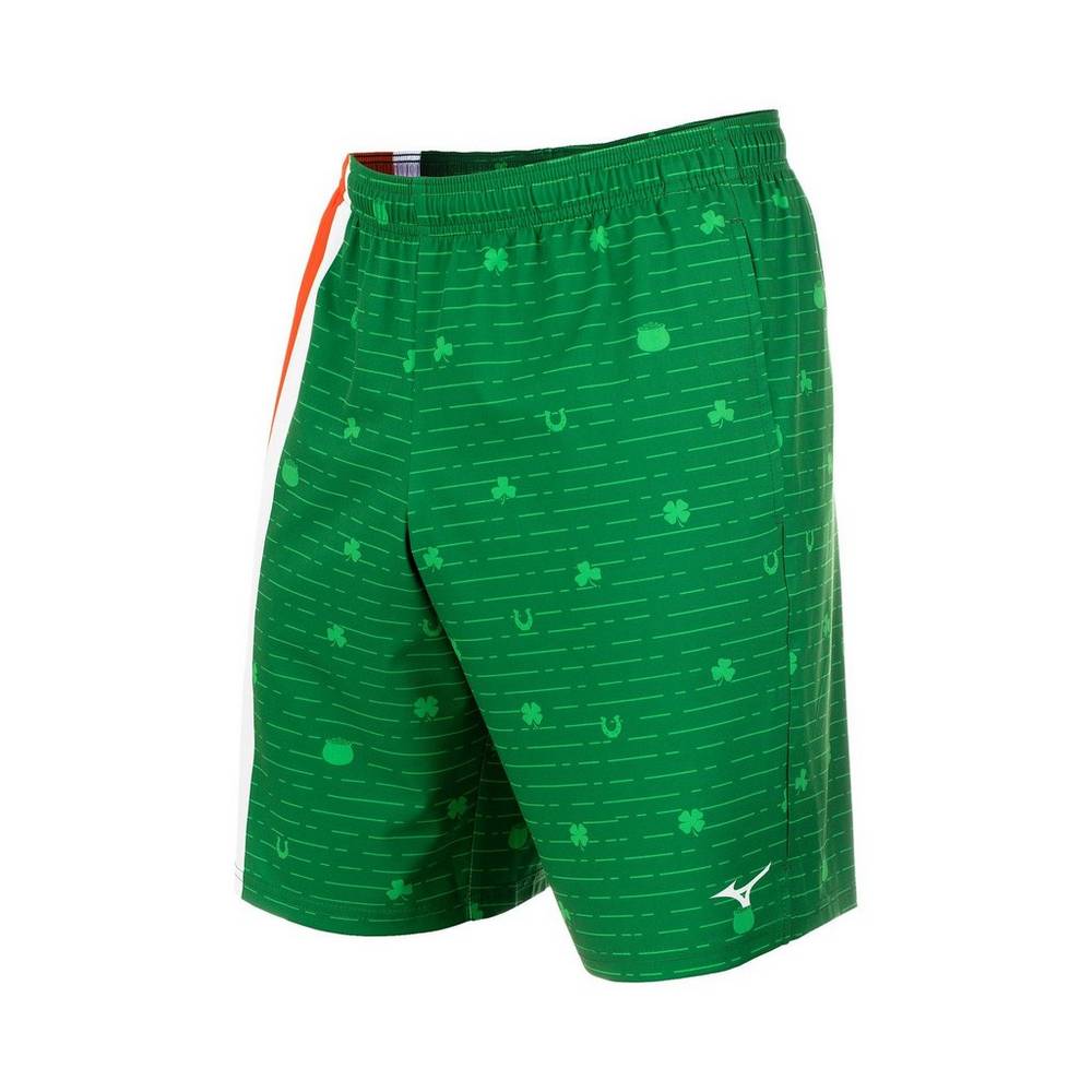 Mizuno Men's 10" Printable Shorts Green (421876-HUL)